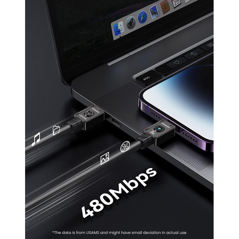 USAMS καλώδιο Lightning σε USB-C US-SJ685, 30W, 480Mbps, 1.2m, μαύρο | eLabstore.gr USAMS καλώδιο Lightning σε USB-C US-SJ685, 30W, 480Mbps, 1.2m, μαύρο | Καλώδια - Αντάπτορες | elabstore.gr