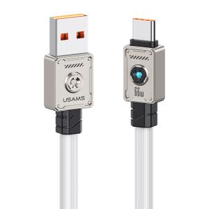 USAMS καλώδιο USB-C σε USB US-SJ686, 66W, 480Mbps, 1.2m, λευκό | Καλώδια - Αντάπτορες | elabstore.gr