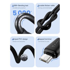 USAMS καλώδιο micro USB σε USB US-SJ690, 10W, 480Mbps, 1m, λευκό | Καλώδια - Αντάπτορες | elabstore.gr
