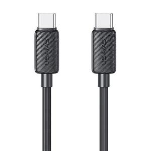 USAMS καλώδιο USB-C σε USB-C US-SJ691, 60W, 480Mbps, 1m, μαύρο | Καλώδια - Αντάπτορες | elabstore.gr
