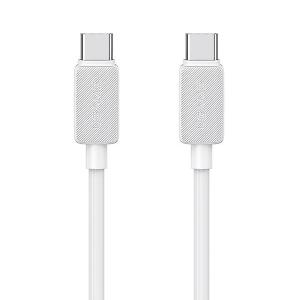 USAMS καλώδιο USB-C σε USB-C US-SJ691, 60W, 480Mbps, 1m, λευκό | Καλώδια - Αντάπτορες | elabstore.gr