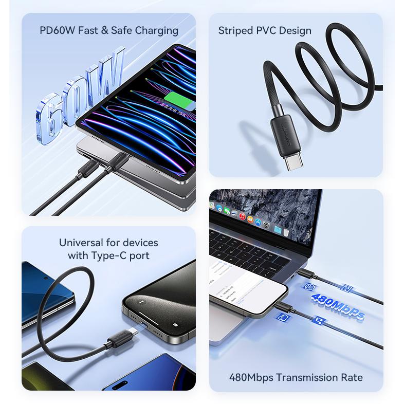 USAMS καλώδιο USB-C σε USB-C US-SJ691, 60W, 480Mbps, 1m, μπλε | eLabstore.gr USAMS καλώδιο USB-C σε USB-C US-SJ691, 60W, 480Mbps, 1m, μπλε | Καλώδια - Αντάπτορες | elabstore.gr