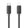 USAMS καλώδιο Lightning σε USB-C US-SJ692, 30W, 480Mbps, 1m, μαύρο | Καλώδια - Αντάπτορες | elabstore.gr