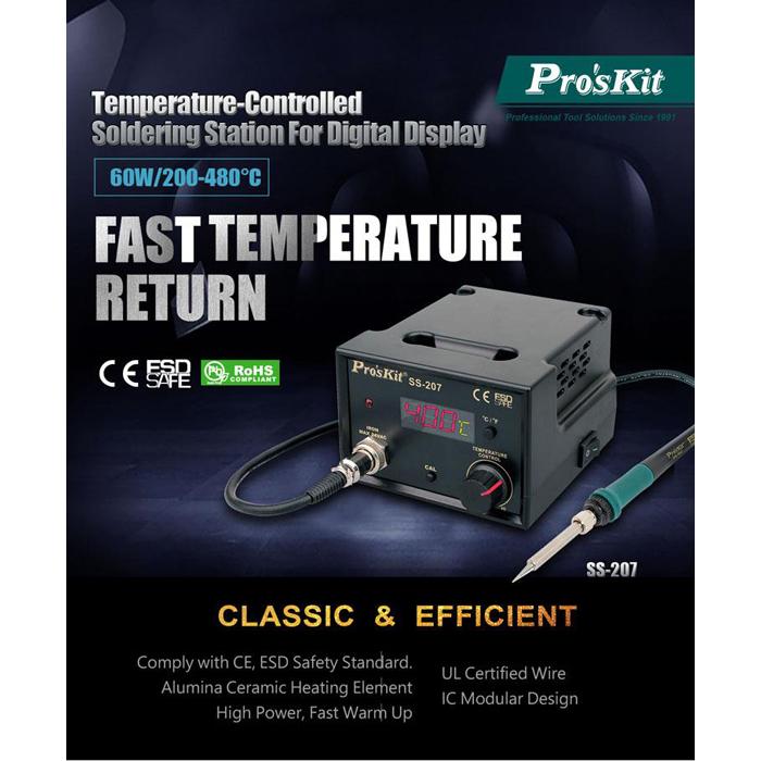 PROSKIT σταθμός συγκόλλησης SS-207B με κολλητήρι, 60W, 200~480 °C | eLabstore.gr PROSKIT σταθμός συγκόλλησης SS-207B με κολλητήρι, 60W, 200~480 °C | Εργαλεία | elabstore.gr