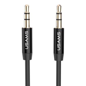 USAMS καλώδιο ήχου 3.5mm YP-01, AUX, 1m, μαύρο | Καλώδια - Αντάπτορες | elabstore.gr