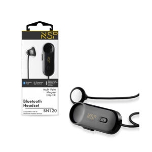 Ακουστικό Bluetooth V5.3 με μικρόφωνο και Magnet Clip (2 Devices) NSP BN120 | Περιφερειακά | elabstore.gr
