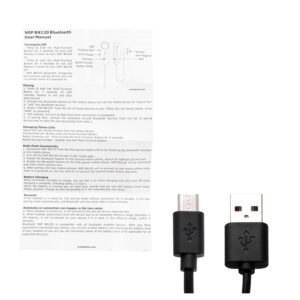 Ακουστικό Bluetooth V5.3 με μικρόφωνο και Magnet Clip (2 Devices) NSP BN120 | Περιφερειακά | elabstore.gr