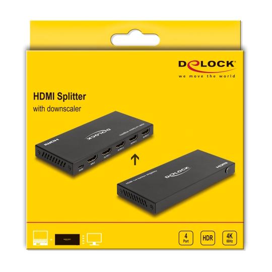 DELOCK HDMI splitter 18652 με downscaler πλήκτρο, 4 σε 1, 4K/60Hz, μαύρο | eLabstore.gr DELOCK HDMI splitter 18652 με downscaler πλήκτρο, 4 σε 1, 4K/60Hz, μαύρο | Καλώδια - Αντάπτορες | elabstore.gr