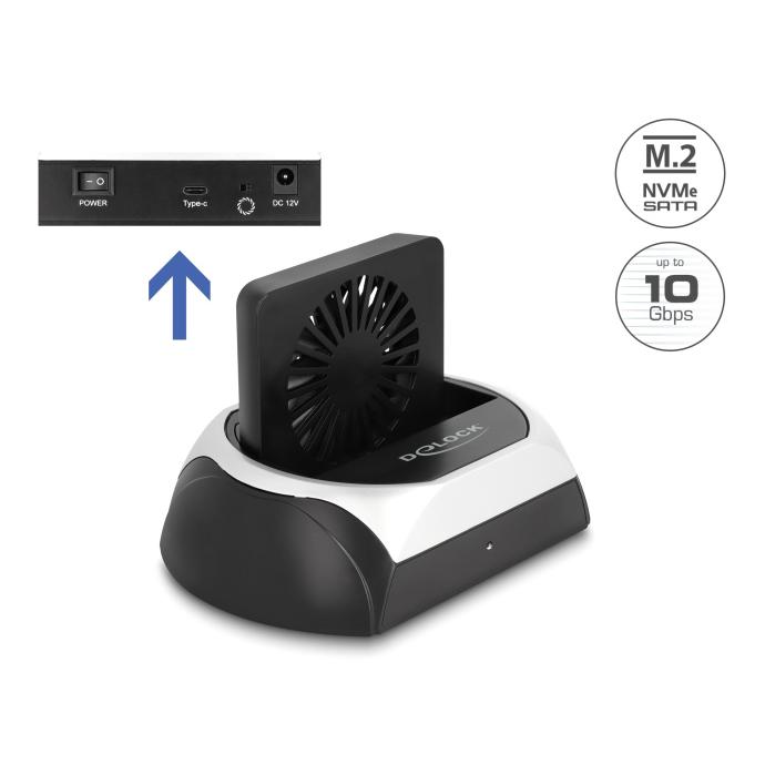 DELOCK docking station 64280 για M.2 NVMe/SATA SSD & HDD, 10Gbps, μαύρο | eLabstore.gr DELOCK docking station 64280 για M.2 NVMe/SATA SSD & HDD, 10Gbps, μαύρο - Image 6