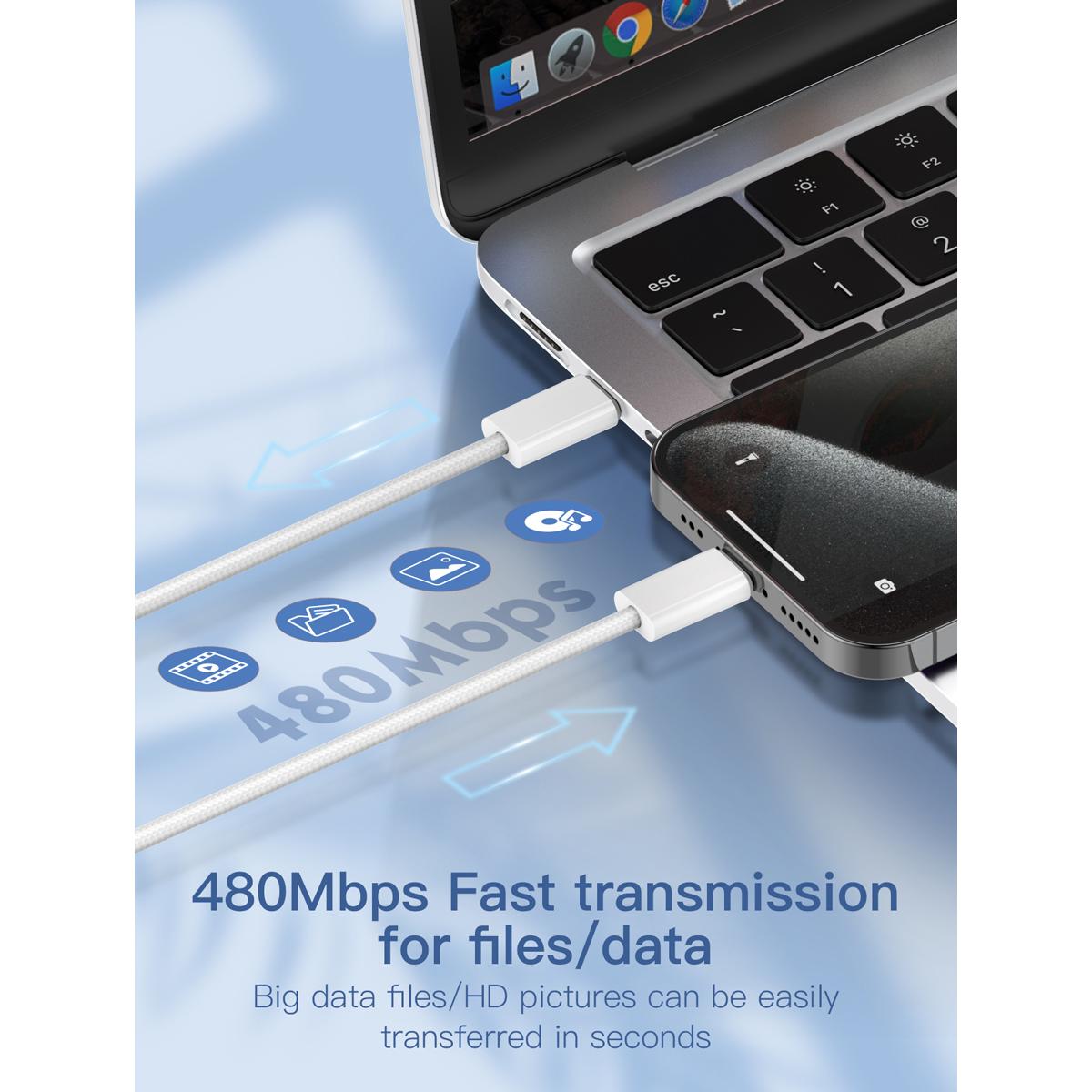 LDNIO καλώδιο USB-C LC901C, 65W PD, 480Mbps, 1m, λευκό | eLabstore.gr LDNIO καλώδιο USB-C LC901C, 65W PD, 480Mbps, 1m, λευκό | Καλώδια - Αντάπτορες | elabstore.gr