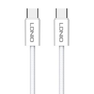 LDNIO καλώδιο USB-C LC901C, 65W PD, 480Mbps, 1m, λευκό | Καλώδια - Αντάπτορες | elabstore.gr