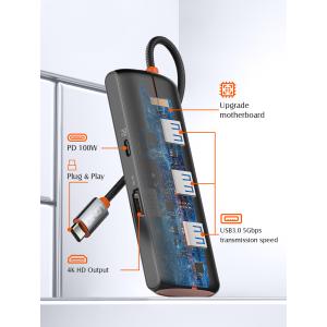 LDNIO docking station DS-25H, 5 θυρών, USB-C σύνδεση, 4K, 100W PD, μαύρο | Συνοδευτικά PC | elabstore.gr
