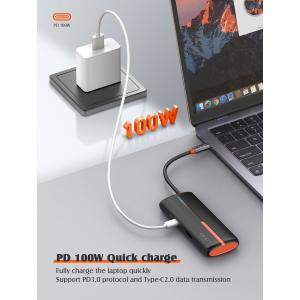 LDNIO docking station DS-25H, 5 θυρών, USB-C σύνδεση, 4K, 100W PD, μαύρο | Συνοδευτικά PC | elabstore.gr