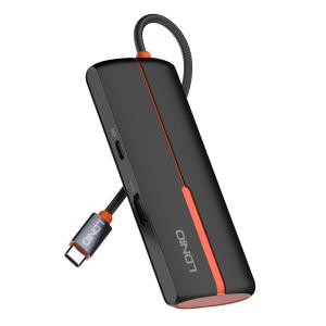LDNIO docking station DS-25H, 5 θυρών, USB-C σύνδεση, 4K, 100W PD, μαύρο | Συνοδευτικά PC | elabstore.gr