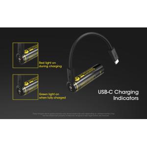 NITECORE επαναφορτιζόμενη μπαταρία τύπου 18650 NL1826R, 2600mAh, USB-C | Μπαταρίες | elabstore.gr