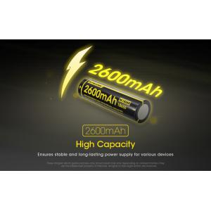 NITECORE επαναφορτιζόμενη μπαταρία τύπου 18650 NL1826R, 2600mAh, USB-C | Μπαταρίες | elabstore.gr