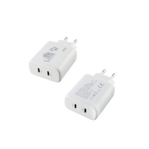 Universal Type-C PD 3.0 Dual Super Fast Travel Wall Charger 61W 4.0A & Type-C 25W Lime LTC61W | Περιφερειακά | elabstore.gr
