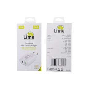 Universal Type-C GAN PD 3.0 Dual Super Fast Travel Wall Charger 75W 4.0A PD 54W & USB QC 3.0 21W Lim | Περιφερειακά | elabstore.gr