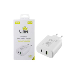 Universal Type-C GAN PD 3.0 Dual Super Fast Travel Wall Charger 75W 4.0A PD 54W & USB QC 3.0 21W Lim | Περιφερειακά | elabstore.gr
