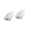 Universal Type-C PD 3.0 Dual Super Fast Travel Wall Charger 36W 4.0A & USB QC 3.0 21W max 36W Lime L | Περιφερειακά | elabstore.gr