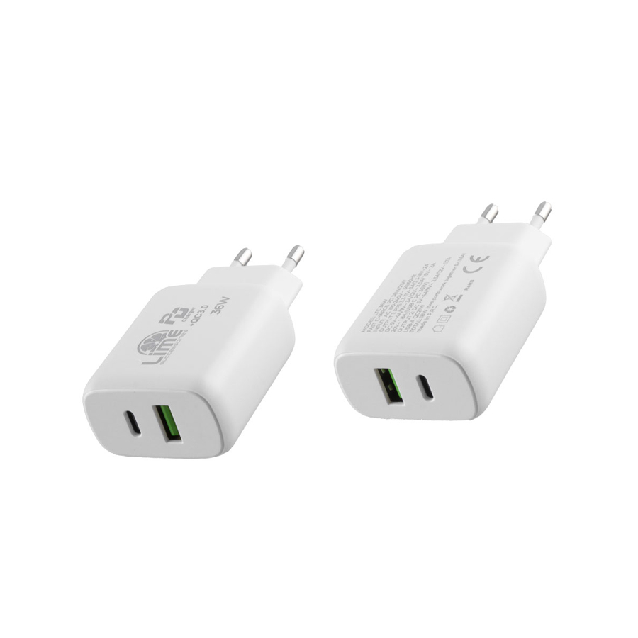 Universal Type-C PD 3.0 Dual Super Fast Travel Wall Charger 36W 4.0A & USB QC 3.0 21W max 36W Lime L | eLabstore.gr Universal Type-C PD 3.0 Dual Super Fast Travel Wall Charger 36W 4.0A & USB QC 3.0 21W max 36W Lime L | Περιφερειακά | elabstore.gr