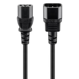 GOOBAY καλώδιο προέκτασης τροφοδοσίας 95124, 0.75mm², 0.5m, μαύρο | Καλώδια - Αντάπτορες | elabstore.gr