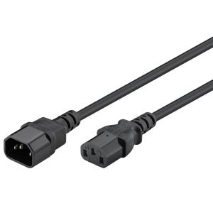 GOOBAY καλώδιο προέκτασης τροφοδοσίας 95124, 0.75mm², 0.5m, μαύρο | Καλώδια - Αντάπτορες | elabstore.gr