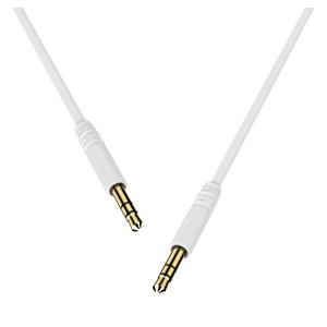 CELEBRAT καλώδιο ήχου 3.5mm AU-01, AUX, 1m, λευκό | Καλώδια - Αντάπτορες | elabstore.gr