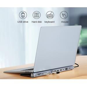 POWERTECH docking station BYL-2003U2, 12 θυρών, βάση laptop, USB-C, γκρι | Συνοδευτικά PC | elabstore.gr