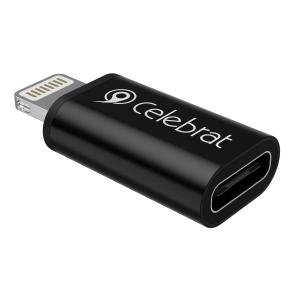 CELEBRAT αντάπτορας Lightning σε USB-C CA-03, 2A, 480Mbps, μαύρος | eLabstore.gr CELEBRAT αντάπτορας Lightning σε USB-C CA-03, 2A, 480Mbps, μαύρος | Καλώδια - Αντάπτορες | elabstore.gr