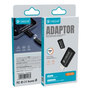 CELEBRAT αντάπτορας Lightning σε USB-C CA-03, 2A, 480Mbps, μαύρος | eLabstore.gr CELEBRAT αντάπτορας Lightning σε USB-C CA-03, 2A, 480Mbps, μαύρος | eLabstore.gr