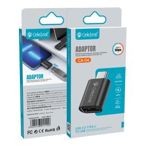 CELEBRAT αντάπτορας USB-C σε USB 3.0 CA-04, 5Gbps, μαύρος | Καλώδια - Αντάπτορες | elabstore.gr