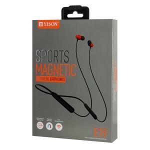 YISON earphones E19 με μαγνήτη, Bluetooth, 10mm, 130mAh, κόκκινα | Αξεσουάρ κινητών | elabstore.gr