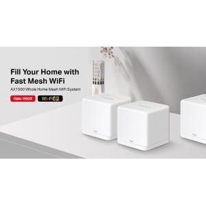MERCUSYS Mesh WiFi 6 System Halo H60X, 1500Mbps Dual Band, 3τμχ, V.1.0 | Δικτυακά | elabstore.gr