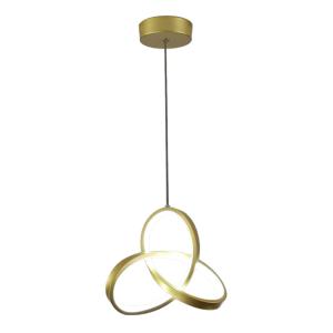 POWERTECH LED φωτιστικό οροφής HLL-0146, 25W, 4000K, Φ40cm, 1m, χρυσό | Φωτισμός | elabstore.gr