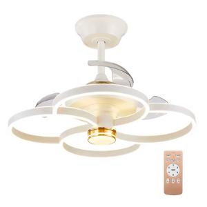 POWERTECH ανεμιστήρας οροφής HLL-0147 με LED φως, 120W, Φ65x45cm, λευκός | Φωτισμός | elabstore.gr