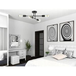 POWERTECH φωτιστικό οροφής HLL-0149, 4x E27, μεταλλικό, μαύρο | Φωτισμός | elabstore.gr