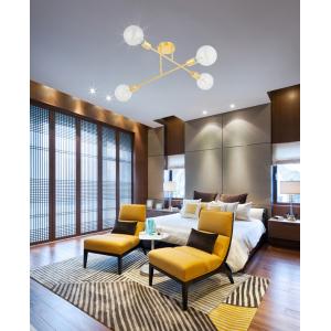 POWERTECH φωτιστικό οροφής HLL-0150, 4x E27, μεταλλικό, χρυσό | Φωτισμός | elabstore.gr