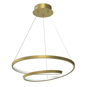 POWERTECH LED φωτιστικό οροφής HLL-0155, 25W, 4000K, Φ40cm, 1m, χρυσό | Φωτισμός | elabstore.gr