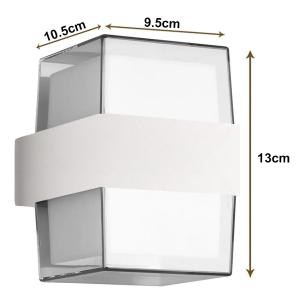 POWERTECH LED φωτιστικό τοίχου HLL-0158, 14W, 4000K, 1120lm, IP65, λευκό | Φωτισμός | elabstore.gr
