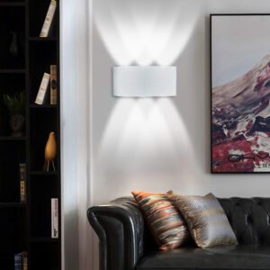 POWERTECH LED φωτιστικό τοίχου HLL-0160, 6W, 4000K, 480lm, IP65, λευκό | Φωτισμός | elabstore.gr