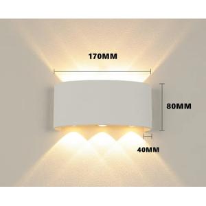 POWERTECH LED φωτιστικό τοίχου HLL-0160, 6W, 4000K, 480lm, IP65, λευκό | Φωτισμός | elabstore.gr