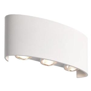 POWERTECH LED φωτιστικό τοίχου HLL-0160, 6W, 4000K, 480lm, IP65, λευκό | Φωτισμός | elabstore.gr