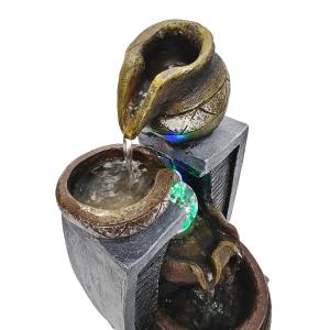 HOME USE διακοσμητικό συντριβάνι HUH-0170, φωτιζόμενο, 18x20x35cm | Οικιακός εξοπλισμός | elabstore.gr