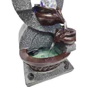 HOME USE διακοσμητικό συντριβάνι HUH-0172, φωτιζόμενο, 18x20x35cm | Οικιακός εξοπλισμός | elabstore.gr
