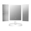 HOME USE επιτραπέζιος καθρέφτης HUH-0183, LED φως, 1x/2x/3x zoom, λευκός | Προσωπική Φροντίδα | elabstore.gr
