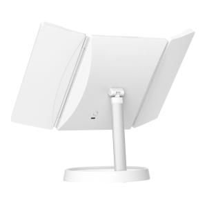 HOME USE επιτραπέζιος καθρέφτης HUH-0183, LED φως, 1x/2x/3x zoom, λευκός | Προσωπική Φροντίδα | elabstore.gr