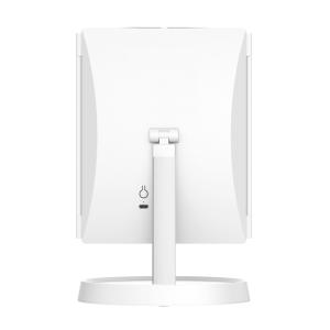 HOME USE επιτραπέζιος καθρέφτης HUH-0183, LED φως, 1x/2x/3x zoom, λευκός | Προσωπική Φροντίδα | elabstore.gr