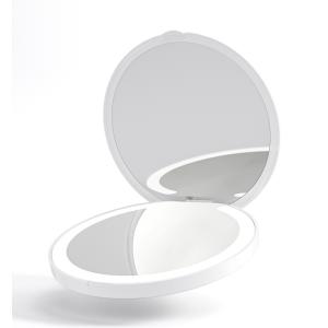 HOME USE καθρέφτης χειρός HUH-0184 με LED φως, 1x/3x zoom 180mAh, λευκός | Προσωπική Φροντίδα | elabstore.gr