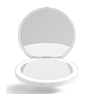 HOME USE καθρέφτης χειρός HUH-0184 με LED φως, 1x/3x zoom 180mAh, λευκός | Προσωπική Φροντίδα | elabstore.gr